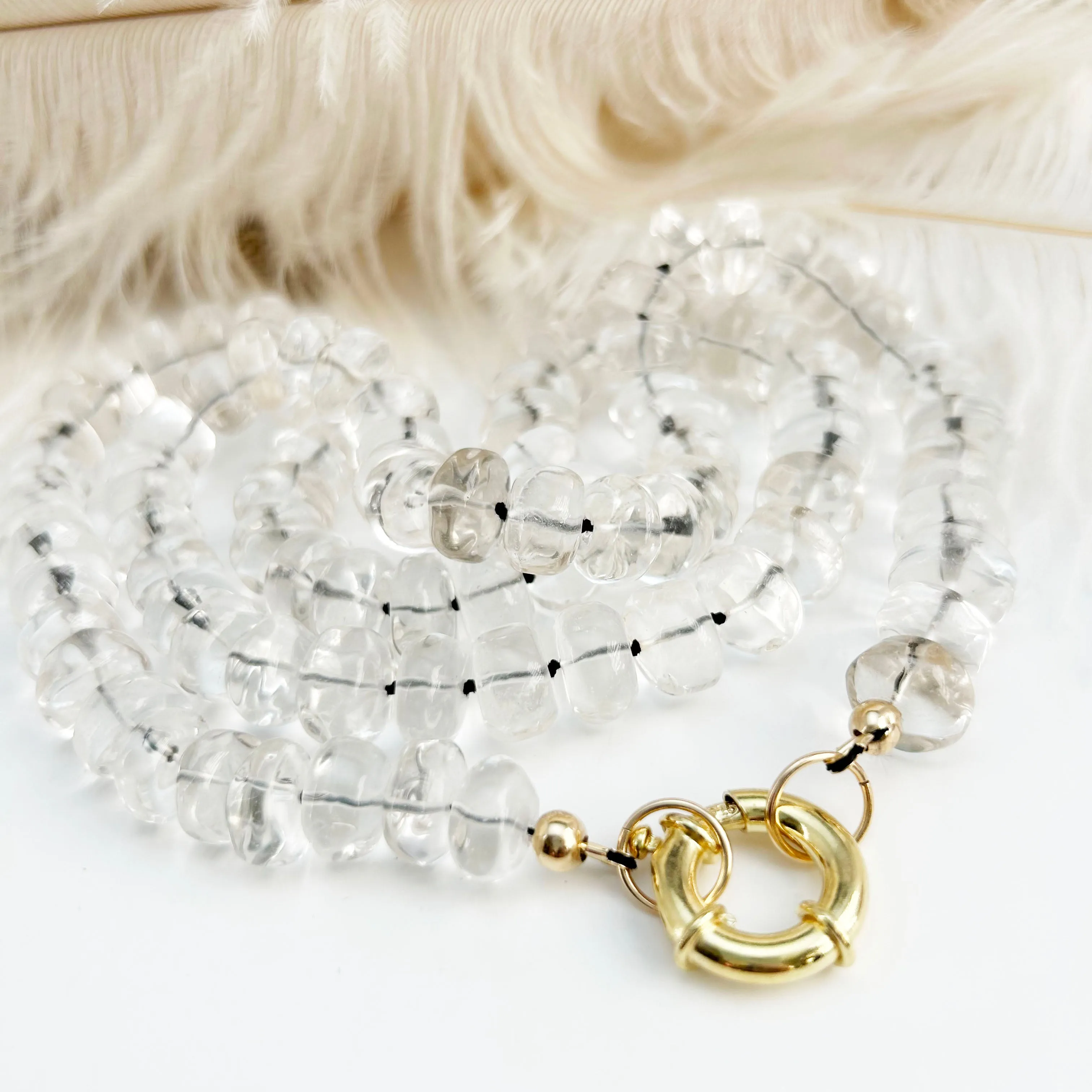 Rock Crystal & Gold Necklace