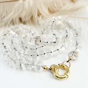 Rock Crystal & Gold Necklace