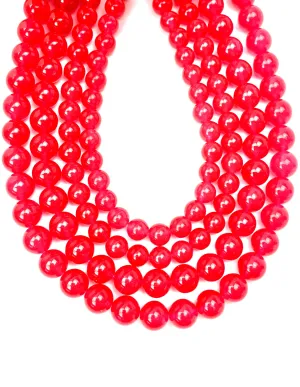 Rose jade bead strand, SKU#RSESTR