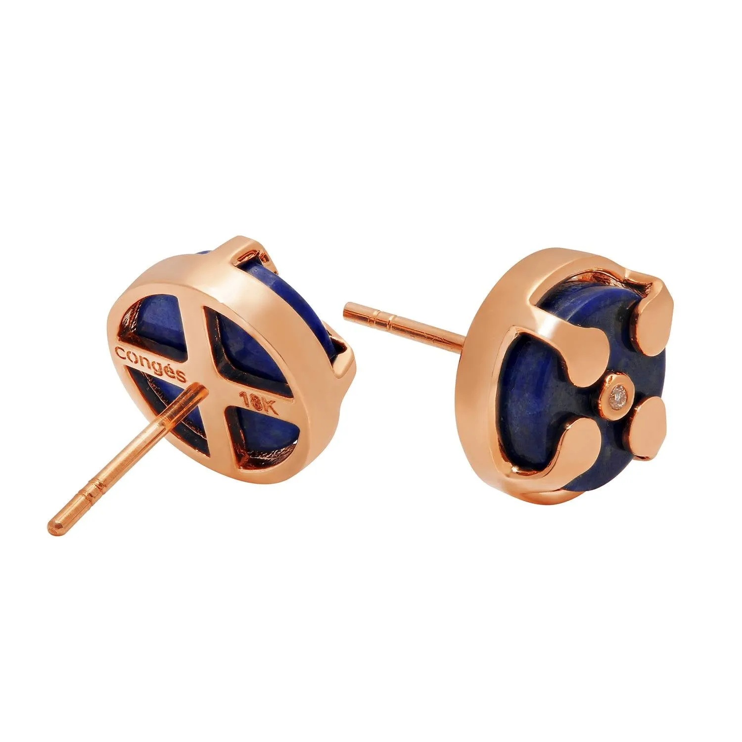Signature Stud Earring   Blue Lapis