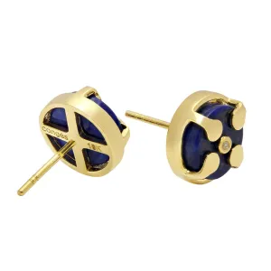 Signature Stud Earring   Blue Lapis