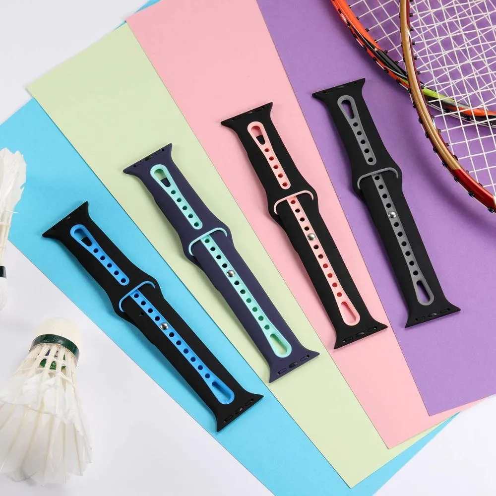 Silicone Strap Breathable Rubber Bracelet Waterproof Wristband