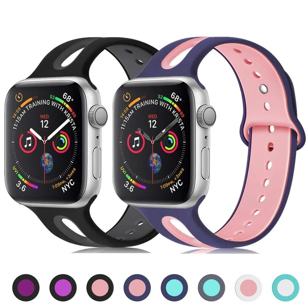 Silicone Strap Breathable Rubber Bracelet Waterproof Wristband