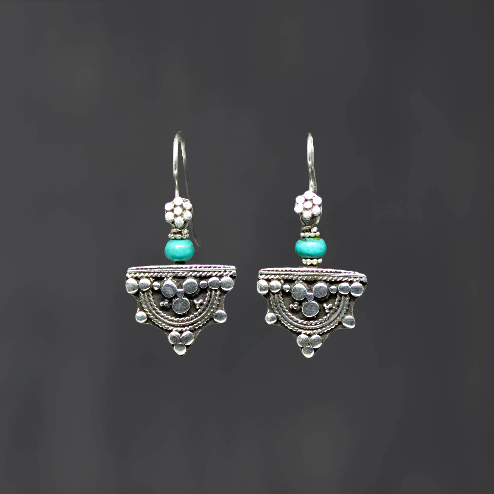 Silver and Gemstone Telsum Earrings