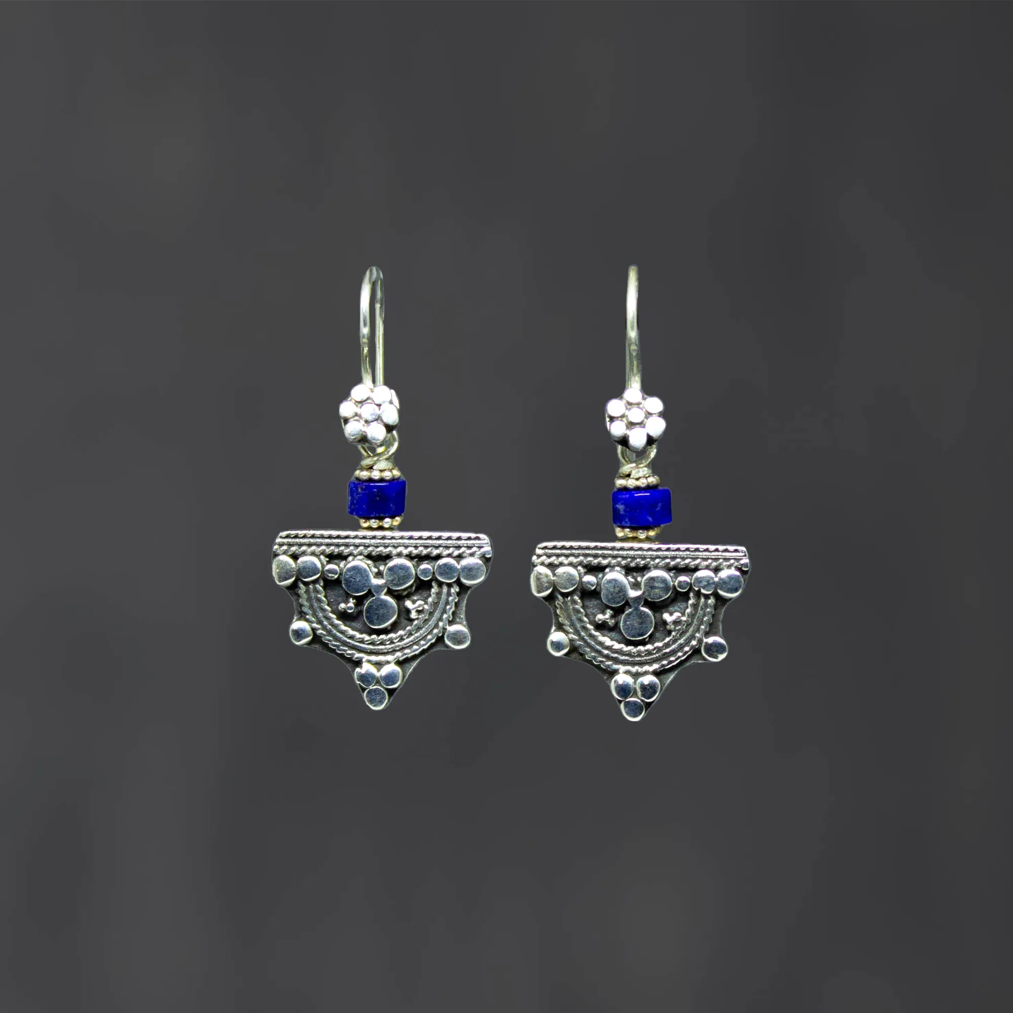 Silver and Gemstone Telsum Earrings
