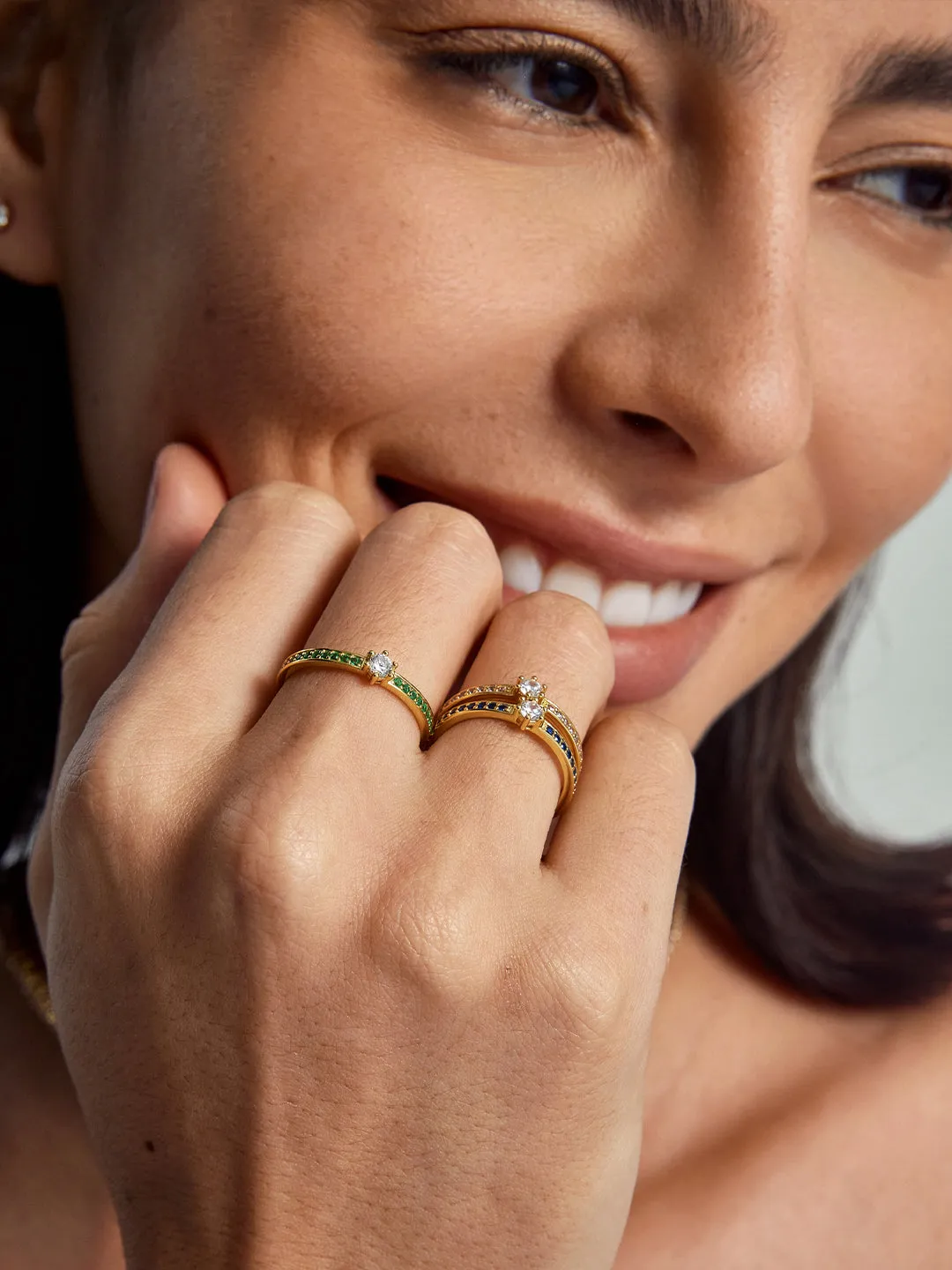Solitaire Pave Ring