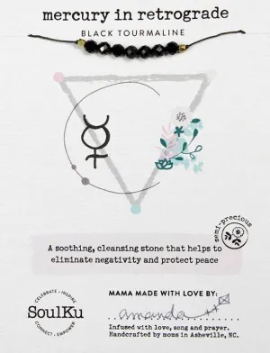 SoulKu - Black Tourmaline Mercury in Retrograde Necklace MIRKIT-NK