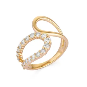 Stunning Open-Wrap Diamond Sapphire Ring