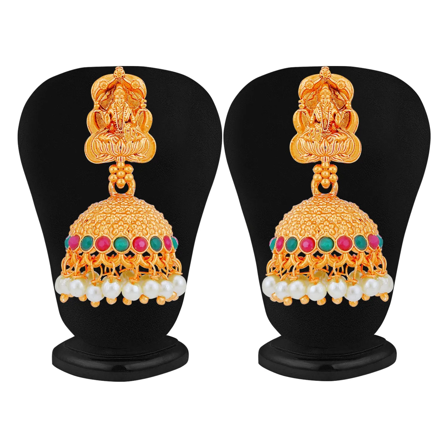 Sukkhi Stunning Gold Plated Temple Choker Necklace Set for Women