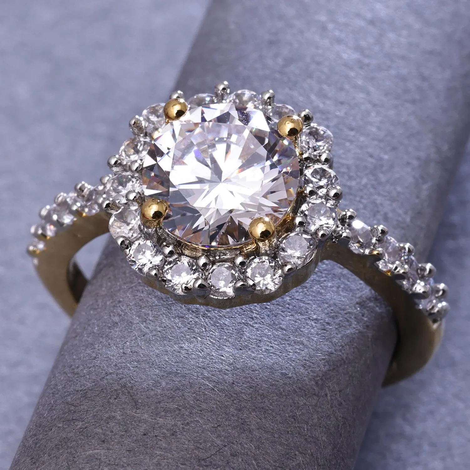 Sukkhi Stunning Golden Gold CZ Ring for Women