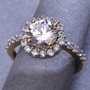 Sukkhi Stunning Golden Gold CZ Ring for Women