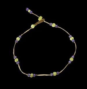 T. Bee Bracelet duo Peridot with Amethyst