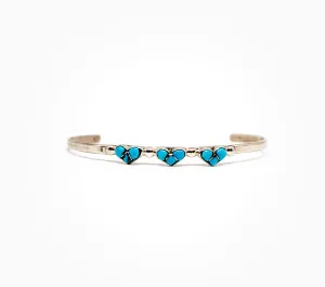 Tiny Hearts Turquoise Baby Bracelet