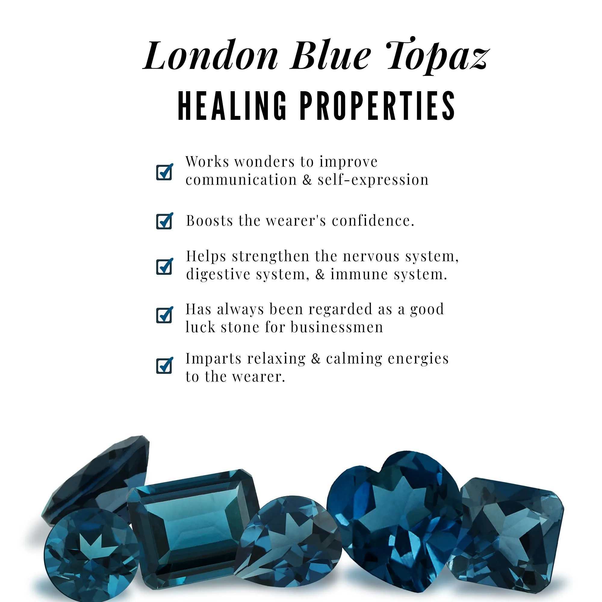 Vintage Style London Blue Topaz Engagement Ring with Diamond