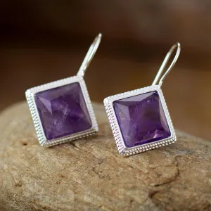 'Wanala' Amethyst Drop Earrings