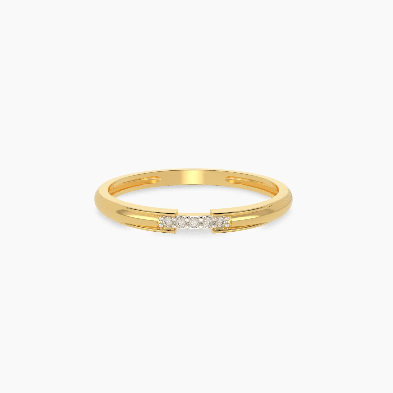 White gold 5 Stone Diamond Band Ring for him