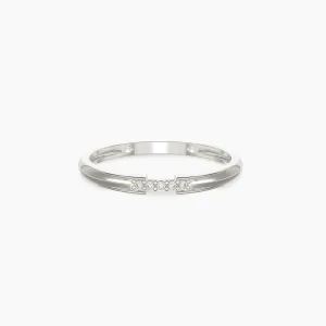 White gold 5 Stone Diamond Band Ring for him