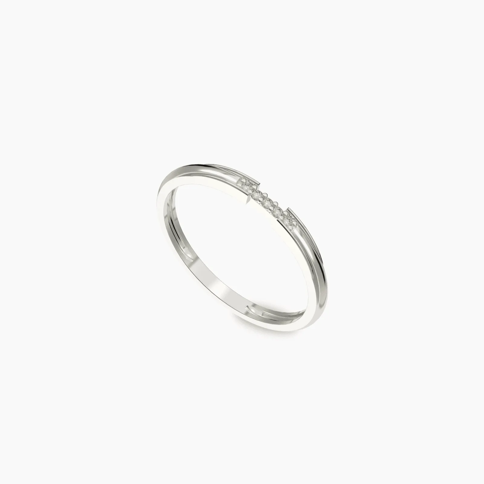 White gold 5 Stone Diamond Band Ring for him