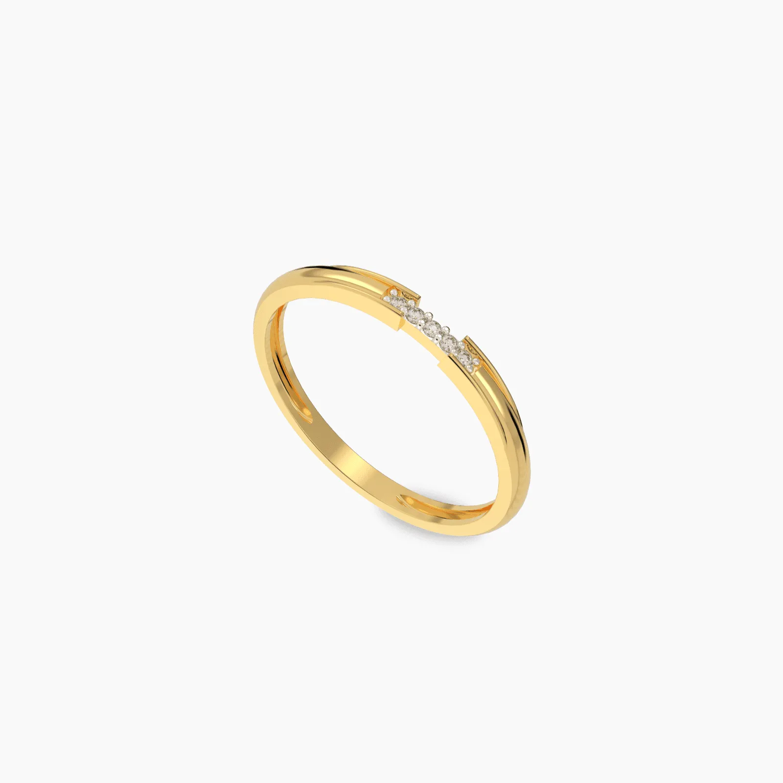 White gold 5 Stone Diamond Band Ring for him