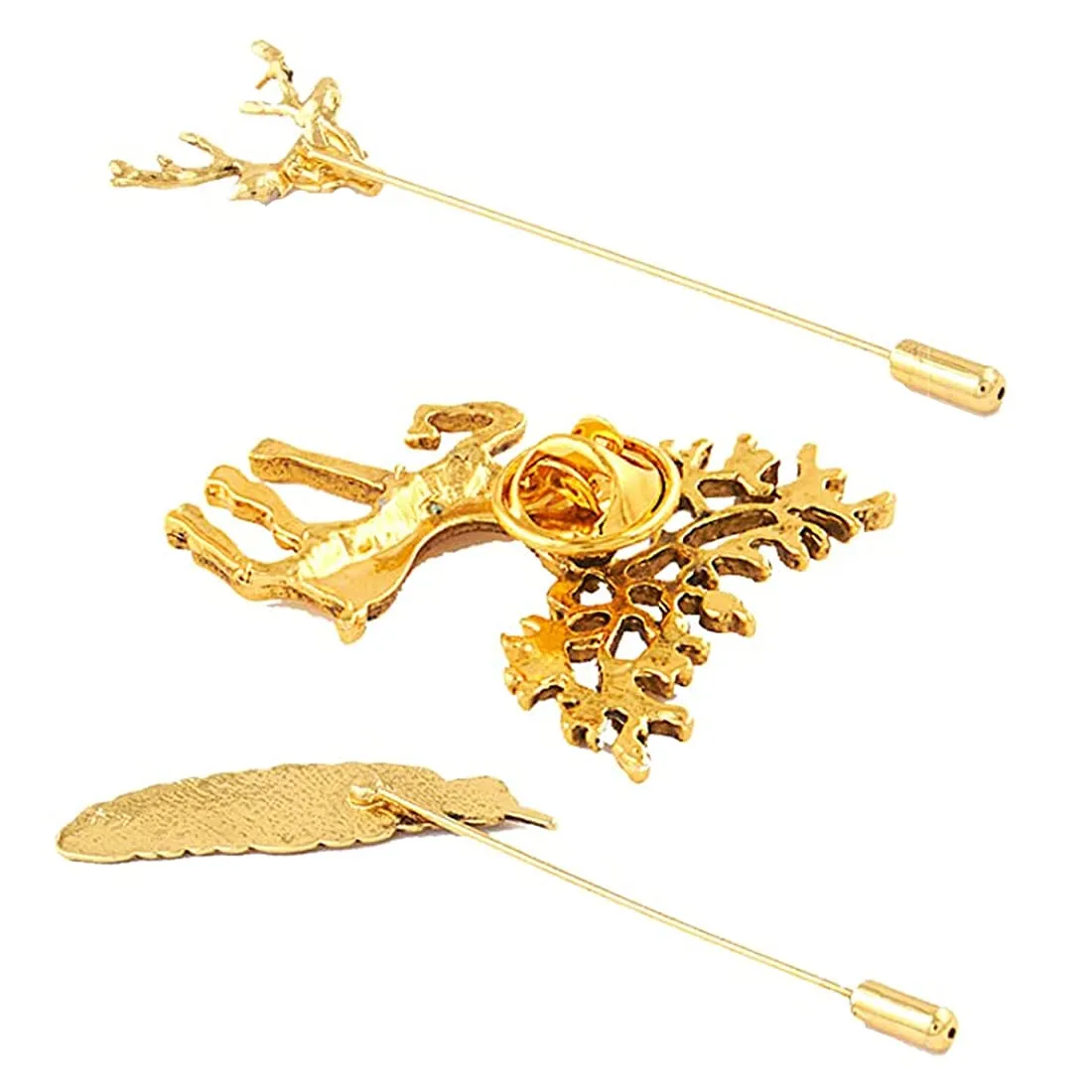 Yellow Chimes Brooch for Men and Boys Brooch for Men Suit| Formal Stainless Steel Brooch | Birthday Gift for Men and Boys Anniversary Gift for Husband (Golden)