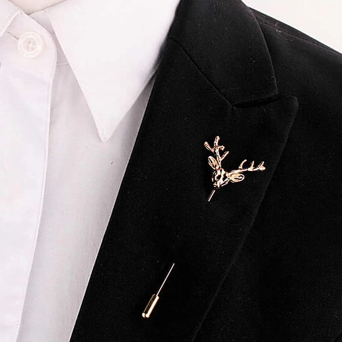 Yellow Chimes Brooch for Men and Boys Brooch for Men Suit| Formal Stainless Steel Brooch | Birthday Gift for Men and Boys Anniversary Gift for Husband (Golden)