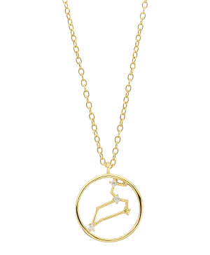 Zodiac Necklace Leo 18ct Gold Plated